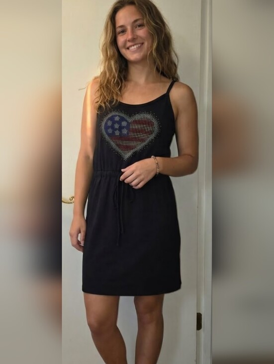 VENUS Dresses & Skirts - NWOT Venus Americana Bling Casual Dress with Rhinestone Heart